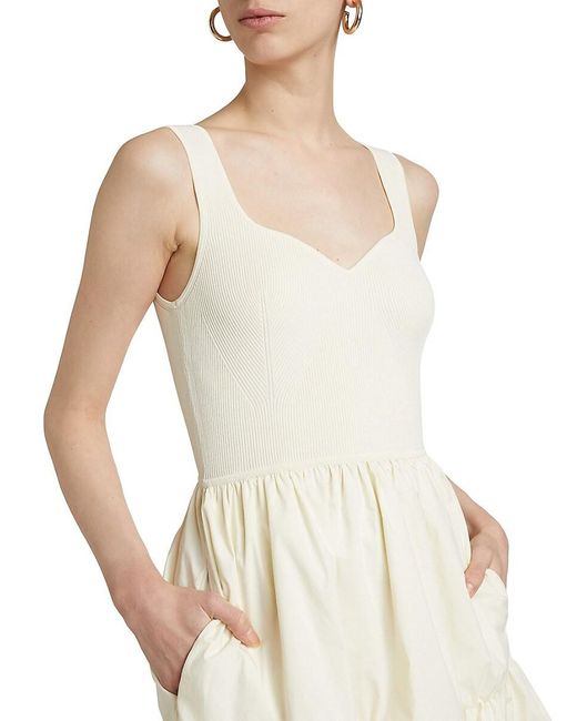Tanya Taylor White Josephina Tiered Minidress