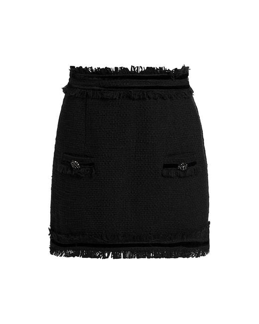 Cinq À Sept Black Christie Tweed Miniskirt