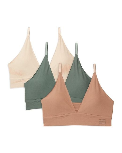 Danskin Multicolor 3-pack Plunging V Neck Bralette