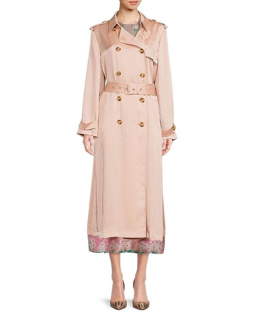 RED Valentino Pink Double Breasted Trench Coat