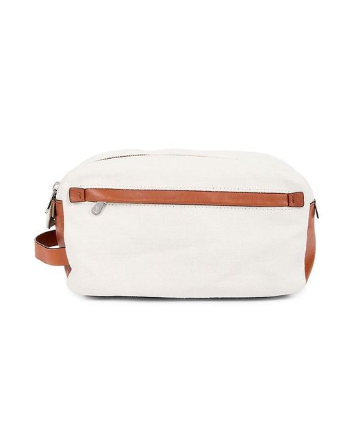 Brunello Cucinelli Natural Two Tone Toiletry Bag for men