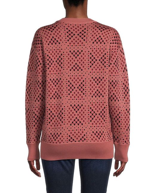 Bottega Veneta Red Dot Print Wool Sweatshirt
