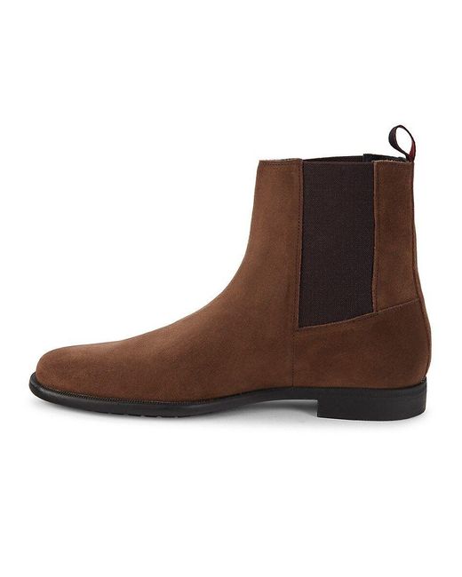 BOSS by HUGO BOSS Kyron Suede Chelsea Boots in Brown for Men | Lyst