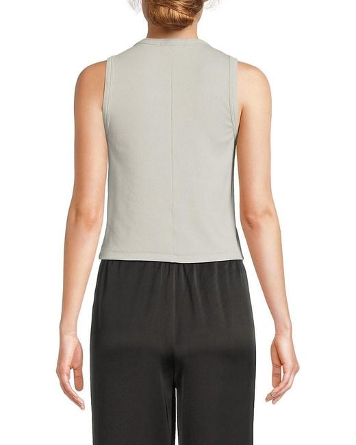 Rag & Bone White Essie Ribbed Cotton-Blend Tank