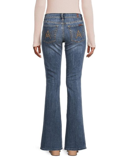 7 For All Mankind Mid Rise Flare Jeans in Blue | Lyst UK