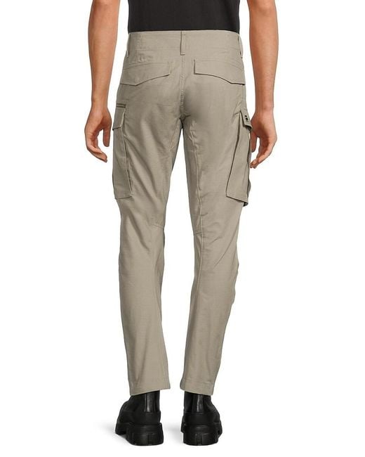 G-Star RAW Gray Rovic Tapered Cargo Pants for men