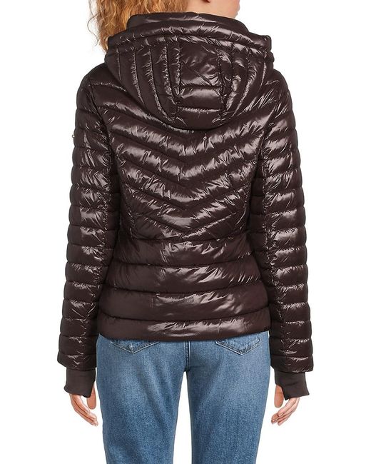 BCBGeneration Black Missy Chevron Quilted Jacket