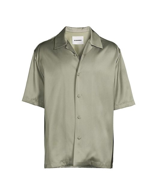Jil Sander Green Silk-blend Shirt for men