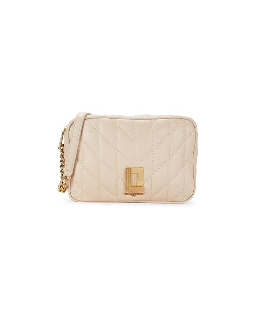 Karl Lagerfeld Lafayette Quilted Leather Crossbody Bag in Shell (White ...