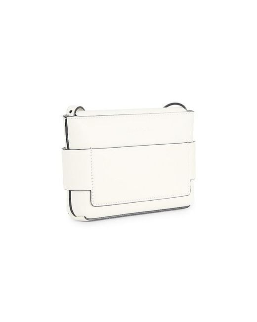 Acne White Knot Leather Crossbody Bag