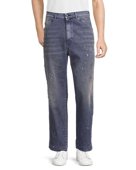 DIESEL Blue Franky High Rise Straight Fit Jeans for men