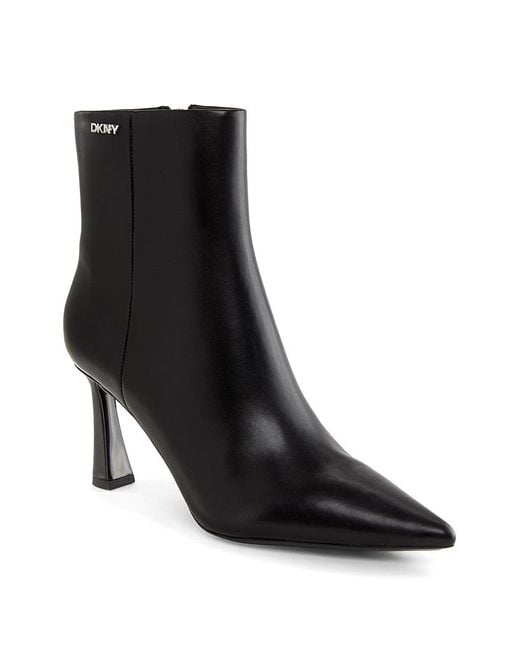 DKNY Black 80Mm Caryann Logo Ankle Boots