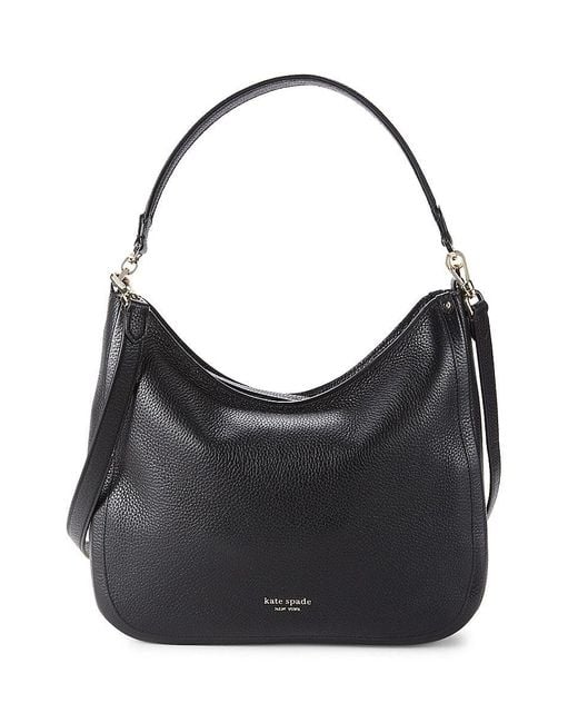 Kate Spade Black Leather Hobo Bag