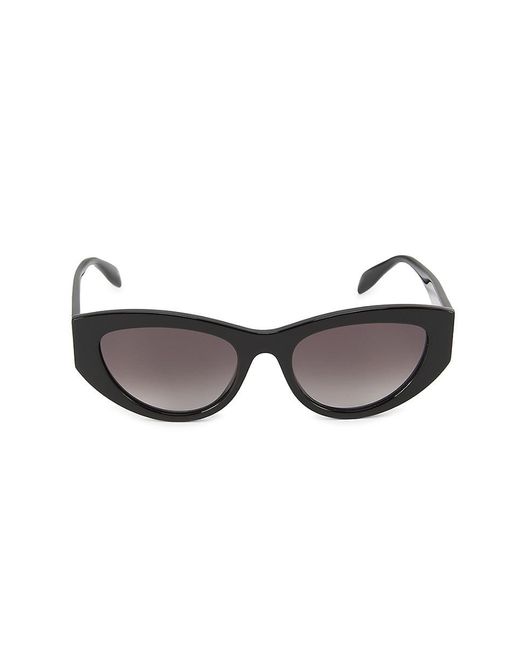 Alexander McQueen Black 54Mm Cat-Eye Sunglasses