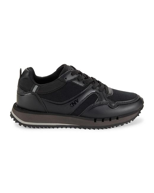 DKNY Black Mixed Media Sneakers for men