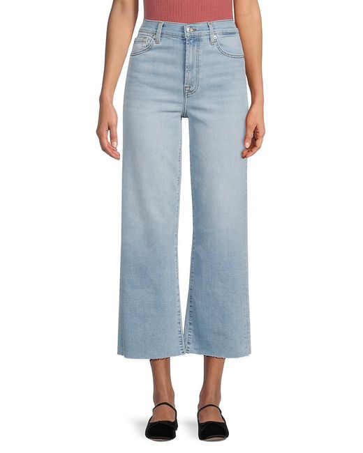 7 For All Mankind Blue Alexa Cropped Jeans