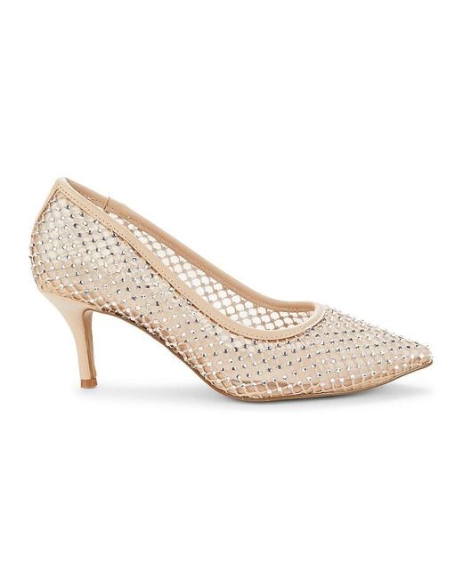 Charles David White Angelica Embellished Pumps