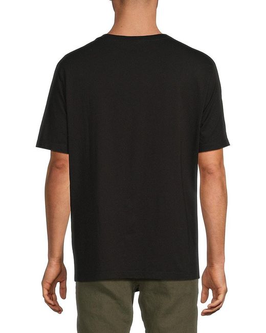 Zadig & Voltaire Black Cosmic Poster Graphic Cotton T-Shirt for men