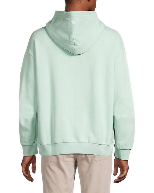 Marcelo Burlon Green Macrame Hooded Sweatshirt for men