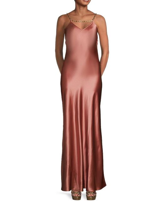 国内外の人気が集結 Gaia Cult Kirya Lyst | Red in Gown Column Satin スーツ・フォーマル・ドレス
