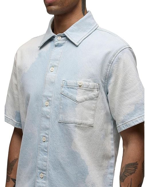 Hudson Blue Sun-Bleached Short-Sleeve Shirt for men