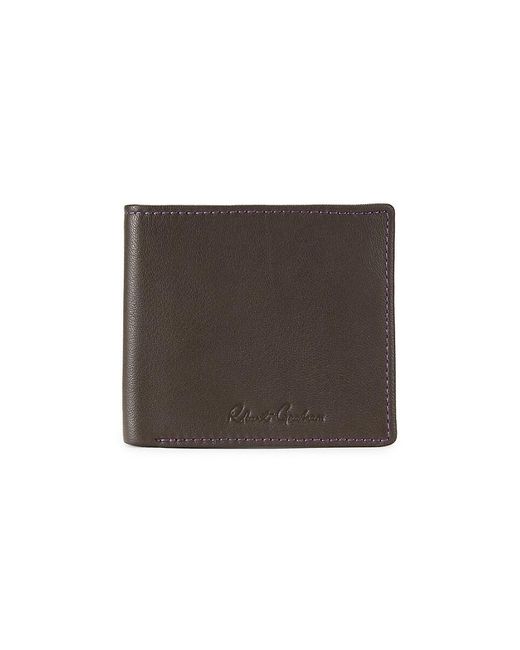 Robert Graham Brown Leather Bi Fold Wallet for men