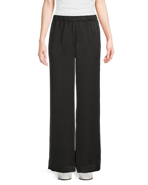 Rag & Bone Black Wide-Leg Pull-On Pants