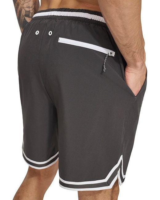 Starter Black Varsity Tipped Stretch Volleyball Shorts for men