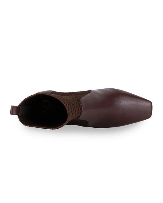 Ninety Union Brown Lexi 75Mm Knit & Napa Bootie