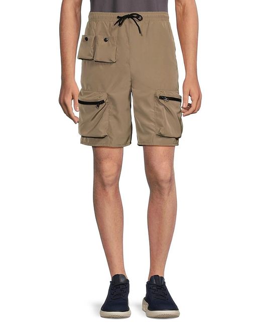 American Stitch Natural Drawstring Utility Shorts for men