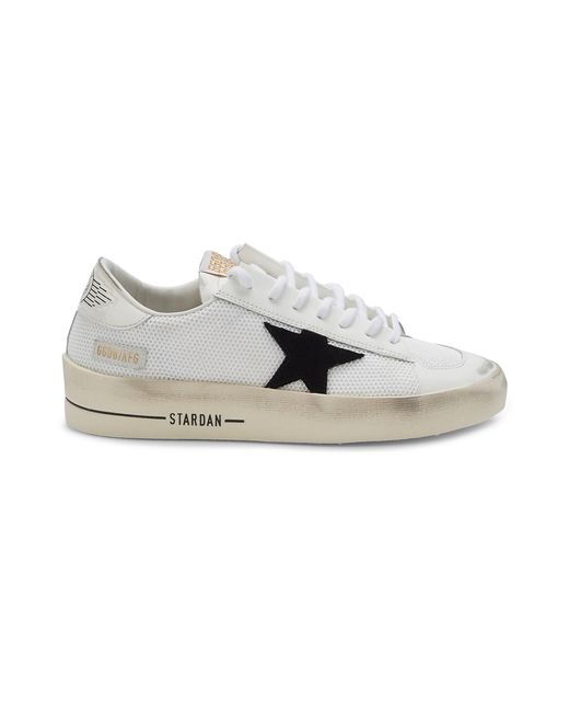 Golden Goose Leather Pure Star Textured Sneakers in White | Lyst