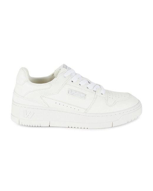 Vintage Havana White Kendra Perforated Leather Low Top Sneakers