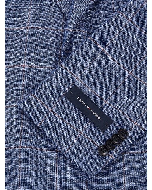Tommy hilfiger shop blue windowpane suit