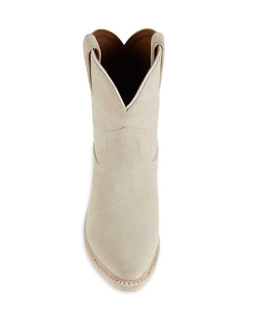Frye Natural Billy Short Suede Boots
