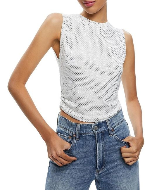 Alice + Olivia Gray Kappa Rhinestone Jersey Tank