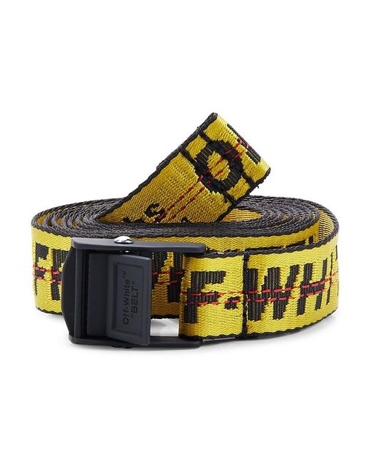 Off-White c/o Virgil Abloh Yellow Logo Industrial Belt for men