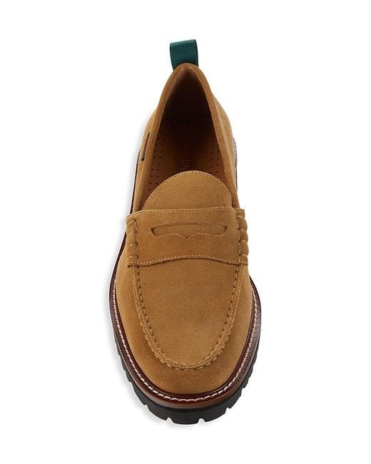G.H.BASS Brown G. H. Bass Larson Suede Penny Loafers for men
