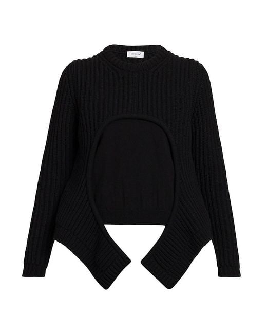 Off-White c/o Virgil Abloh Black Layered Crewneck Sweater