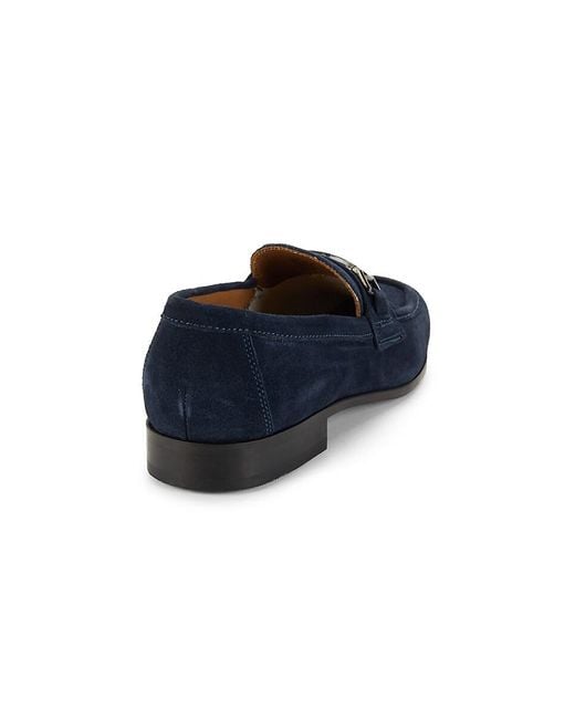 Saks Fifth Avenue Blue Percy Leather Bit Loafers for men