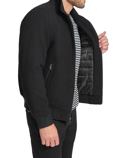 Calvin Klein Gray Wool-Blend Jacket for men