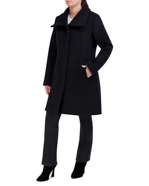 Cole Haan Signature Convertible Wool Blend Peacoat in Black | Lyst Canada
