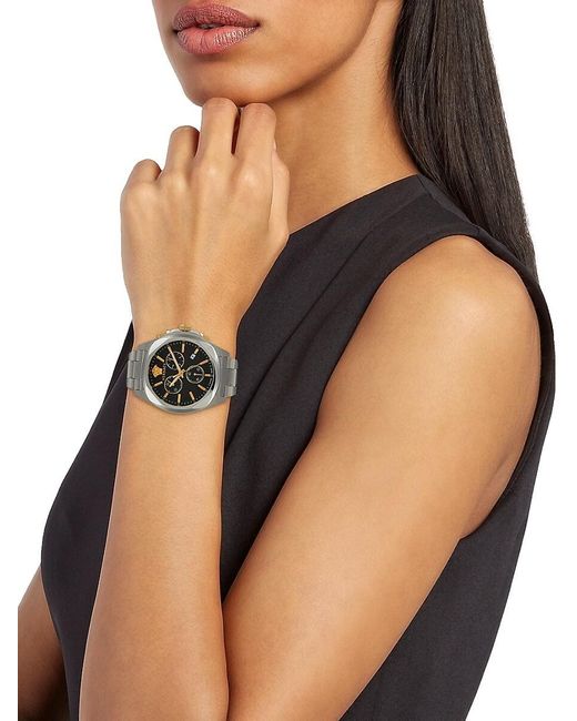 VERSACE メテュサロコハントフリフ AUD01050A232741 A1008 Versace 40mm Two Tone Stainless Steel Medusa Chronograph