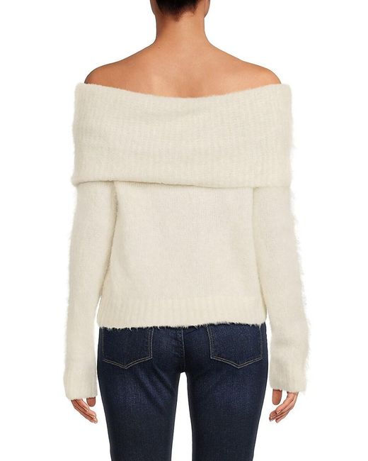 Ba&sh White Troca Alpaca Wool Blend Sweater