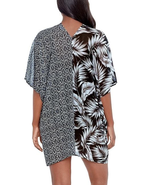 Miraclesuit Gray Oasis Print Caftan