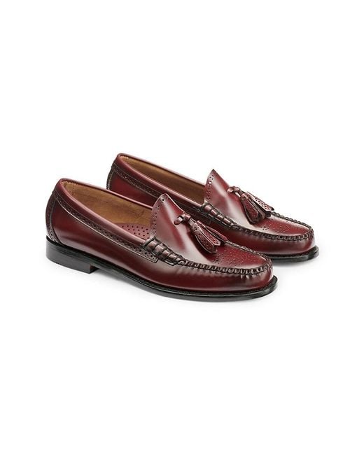 G.H.BASS Brown Larkin Tassel Brogue Loafers for men