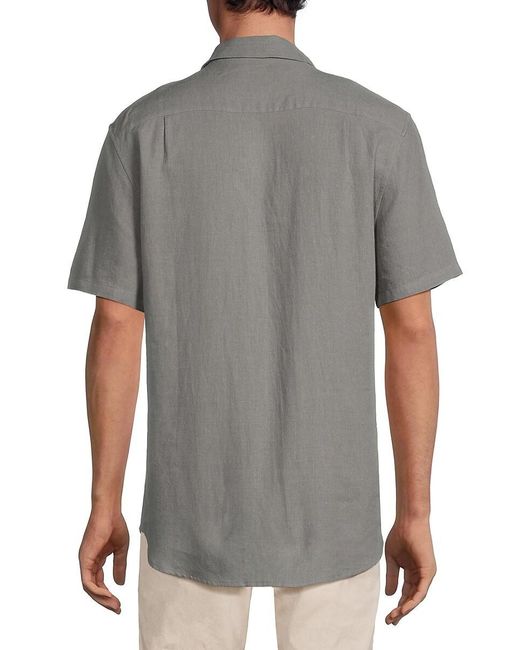 Onia White Linen Blend Shirt for men
