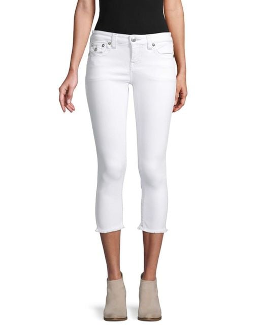 True Religion Women's Halle Capri Jeans - Optic White - Size 24 (0)