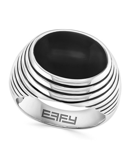 Effy Black Sterling Silver & Onyx Dome Ring for men