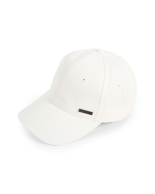 Calvin Klein White Logo Baseball Cap for men