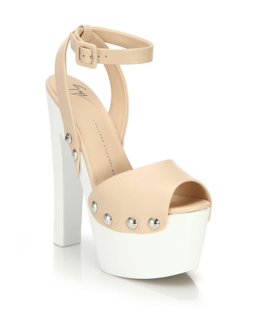 Giuseppe Zanotti Multicolor Leather Clog Platform Sandals